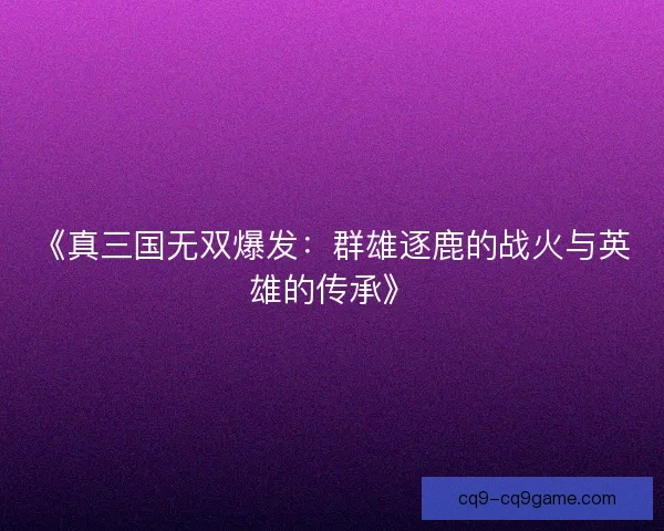 《真三国无双爆发：群雄逐鹿的战火与英雄的传承》