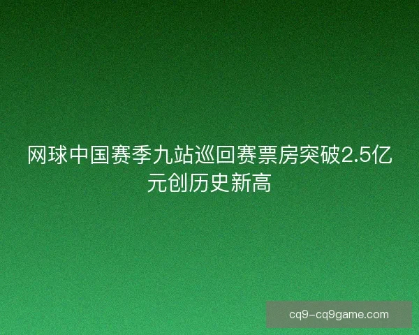 网球中国赛季九站巡回赛票房突破2.5亿元创历史新高